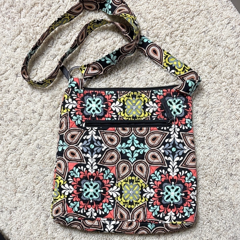 Vera Bradley Floral Patterned Crossbody Bag Sierra Hipster Bag